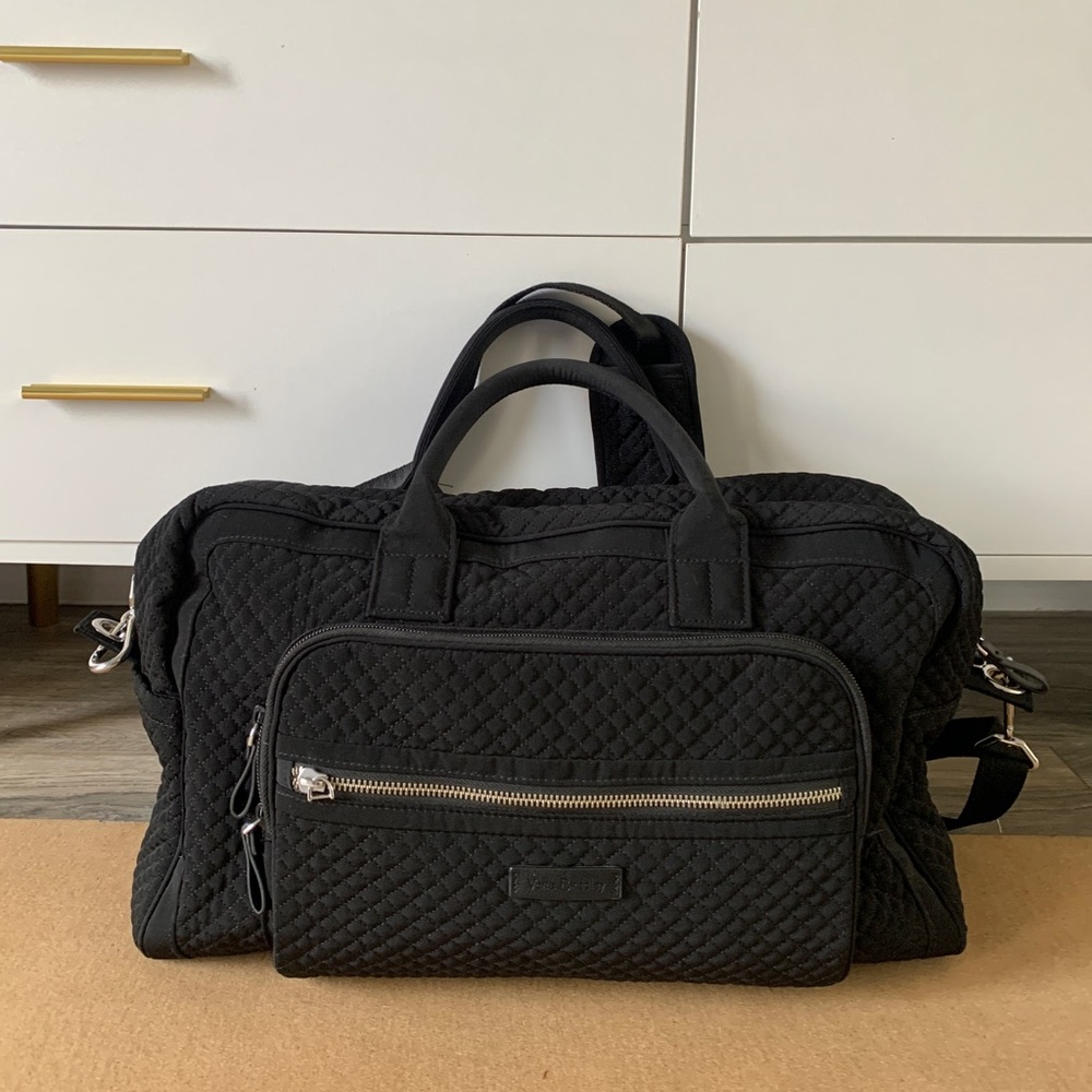 Vera Bradley Quilted Black Duffel Bag